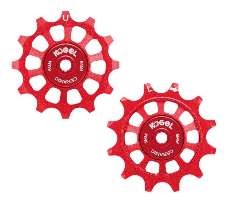 12/12T Oversized derailleur pulleys for Shimano 11, Etap and Campagnolo 12 speed