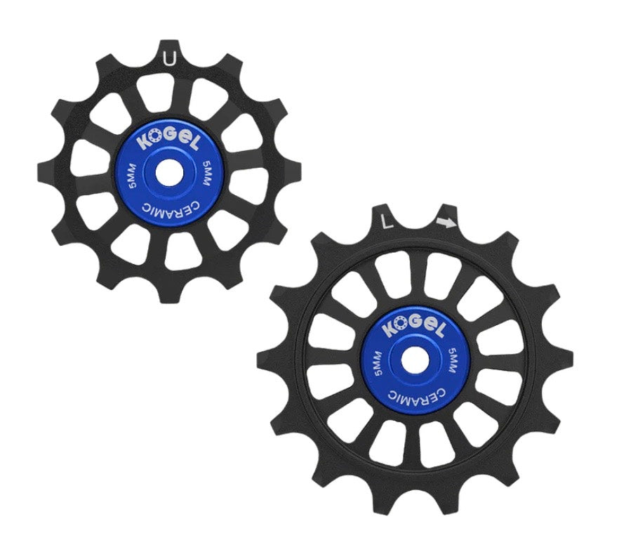 12/14T Oversized derailleur pulleys for Shimano Dura Ace R9100, Ultegra R8000/R8100 and 105 R7000