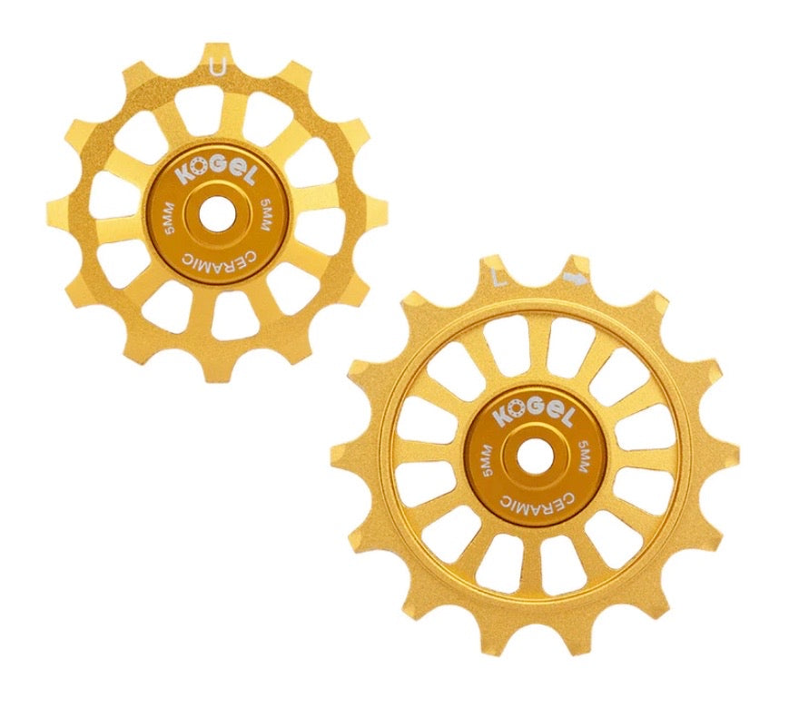 12/14T Oversized derailleur pulleys for Shimano Dura Ace R9100, Ultegra R8000/R8100 and 105 R7000