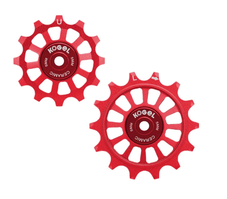 12/14T Oversized derailleur pulleys for Shimano Dura Ace R9100, Ultegra R8000/R8100 and 105 R7000